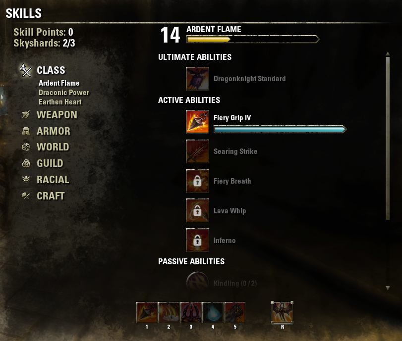 How to add skill points - skills list