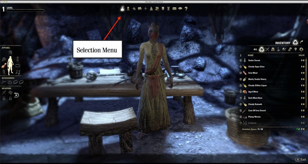How To Skills Selection Menu on Screen