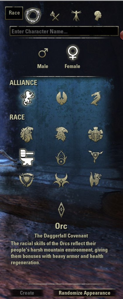 Exploring the Elder Scrolls Online - Race Options