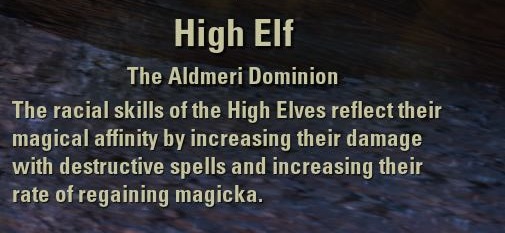 Exploring the Elder Scrolls Online - High Elf Description